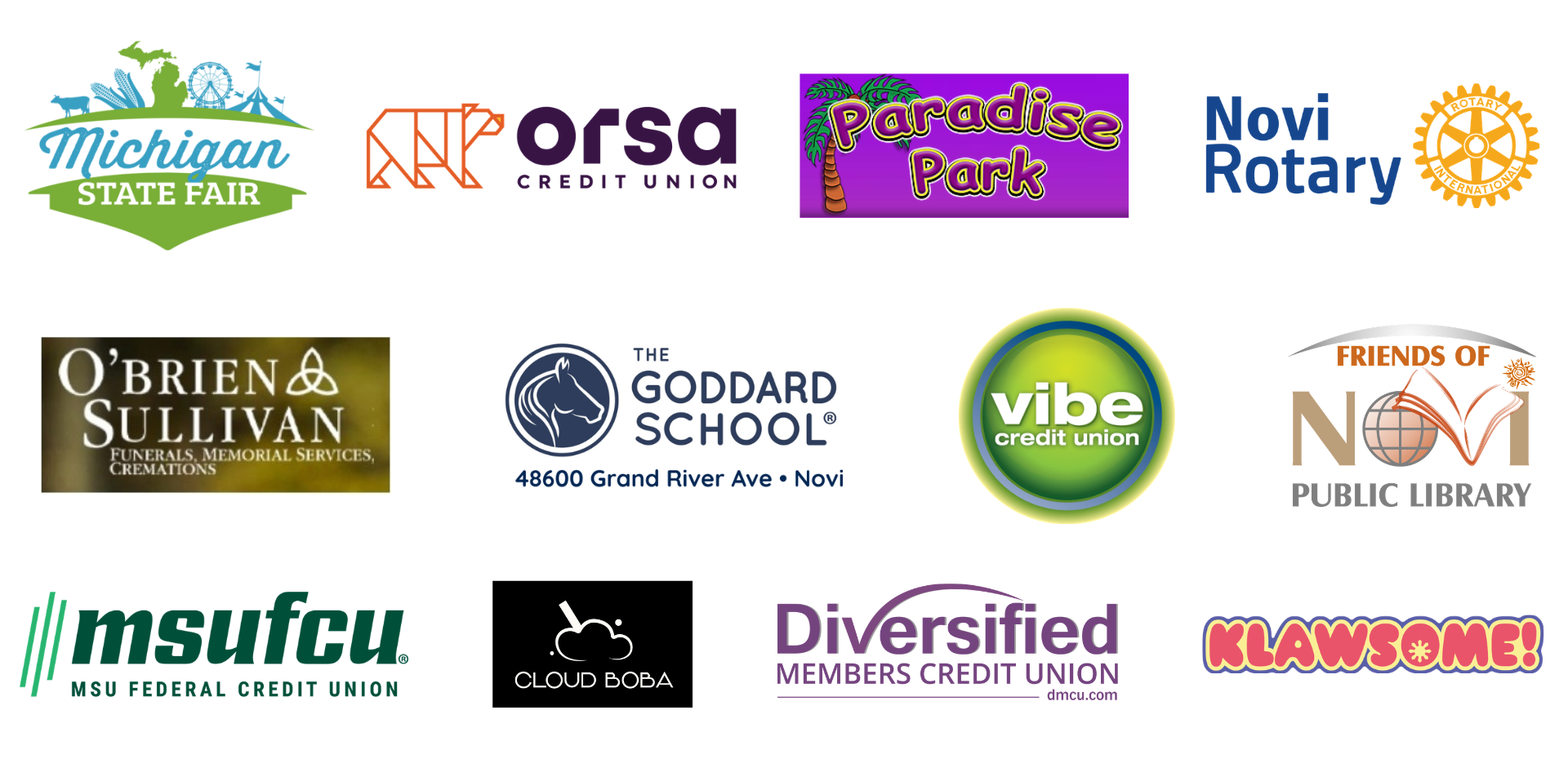 Summer Reading Program Sponsors